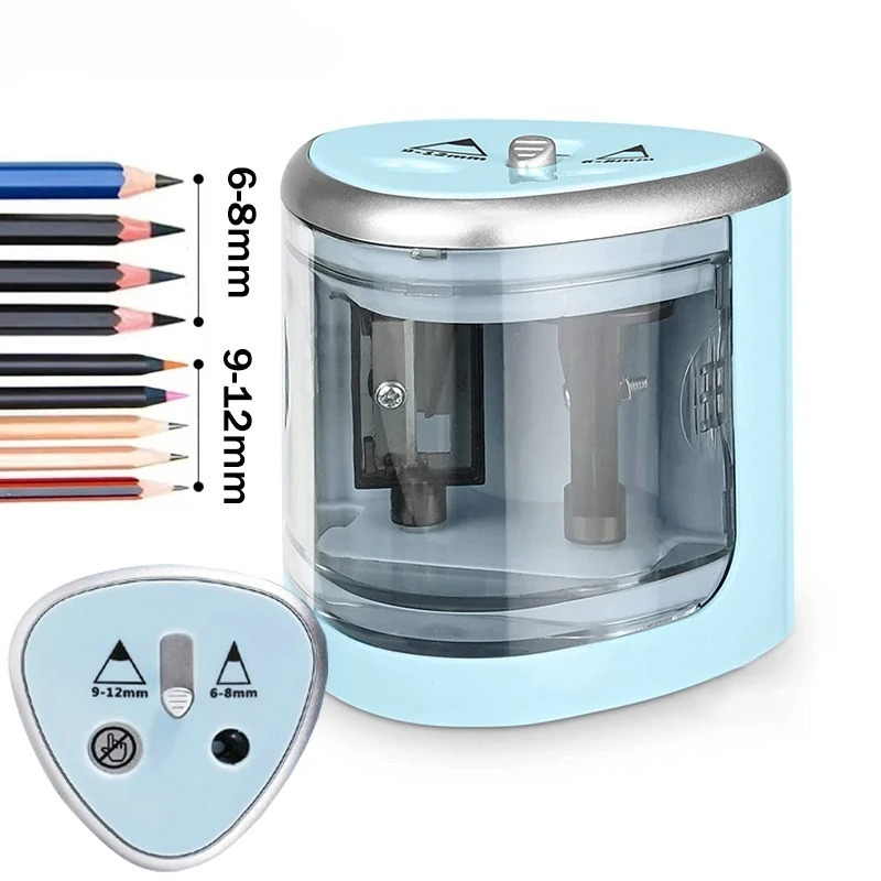 Electric Pencil Sharpener Usb - เครื่องเหลาดินสอไฟฟ้าแบบสองรูรุ่นอัปเกรด – เครื่องเหลาดินสออัตโนมัติสำหรับงานหนัก ใช้งานได้รวดเร็วและเงียบ เหมาะสำหรับใช้ในบ้าน สำนักงาน