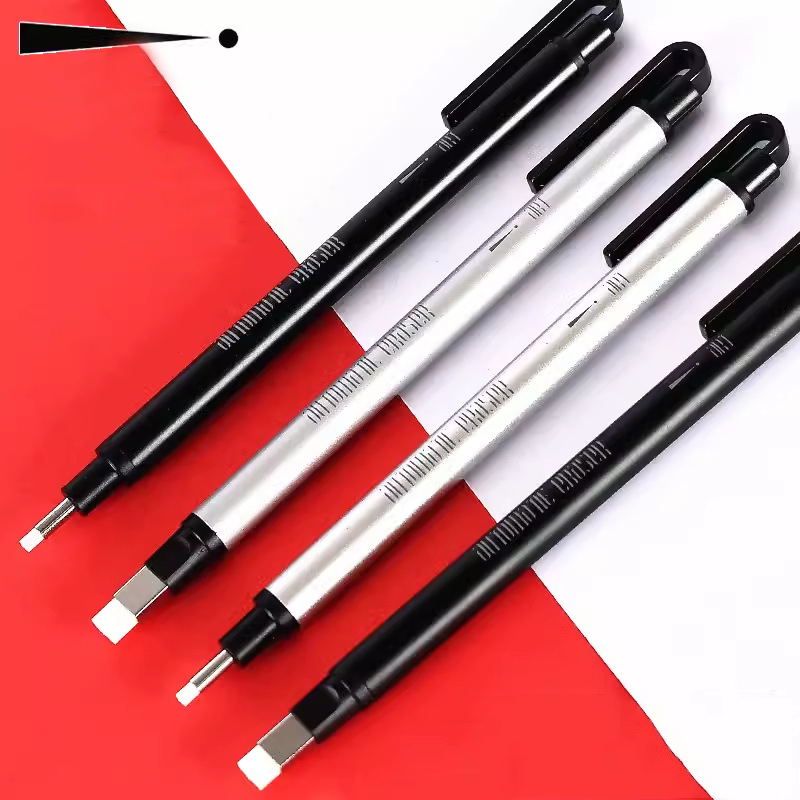 Retractable Eraser Pen Click - Retractable คลิก Mechanical ยางลบปากกาสไตล์ Push ยางความแม่นยําสูงเครื่องเขียนสําหรับเด็กนักเรียนศิลปินเขียนภาพวาด