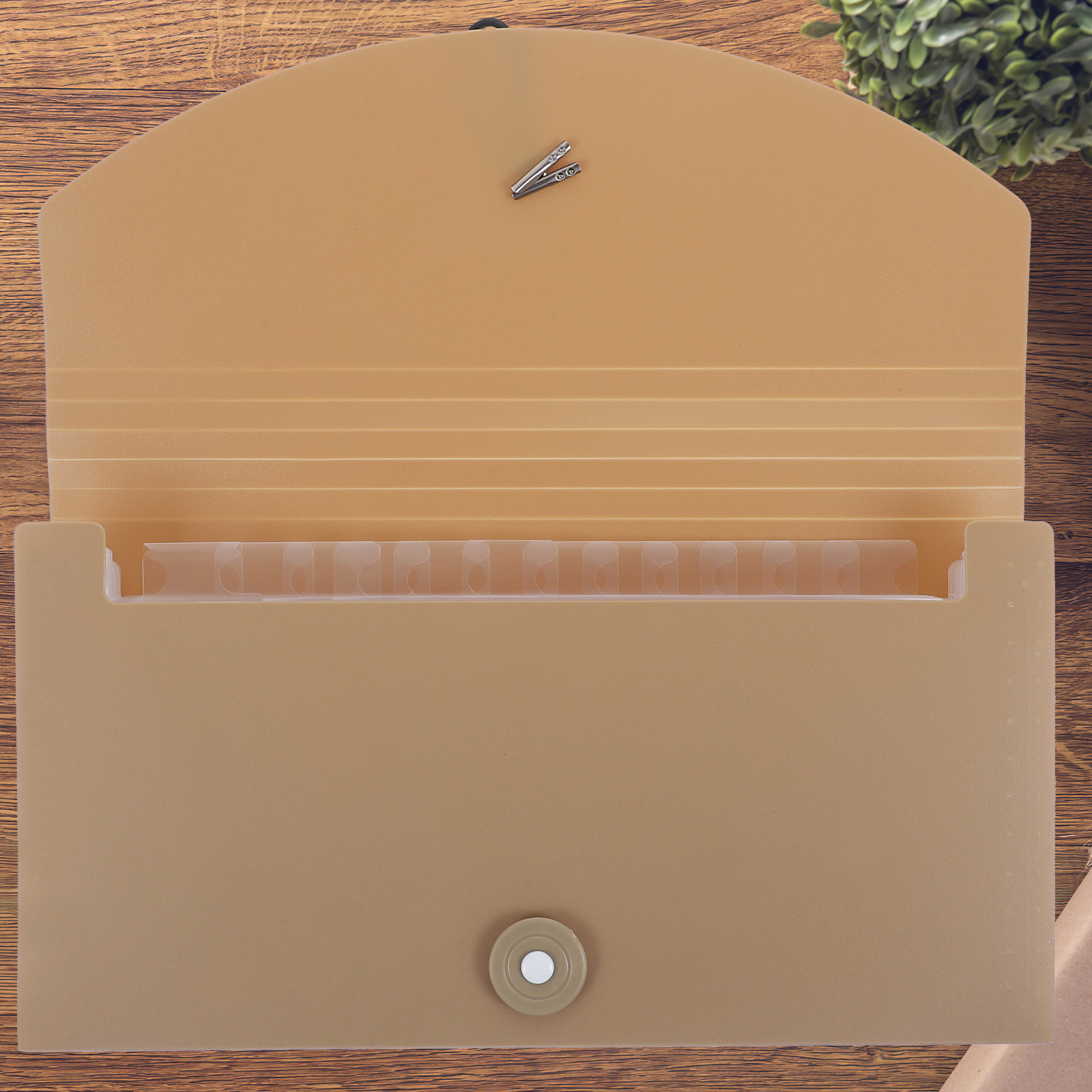 Expandable Accordion File Folder 13 Pockets - แฟ้มเอกสารขยายได้ 13 ช่อง พกพาสะดวก พร้อมสายรัดยางยืด จัดระเบียบเอกสารแบบหีบเพลง