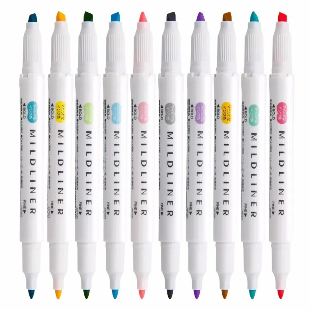 35 สี ZEBRA Mildliner Highland - Pastel Highlighter Set Double Ended บทวิจารณ์และราคา