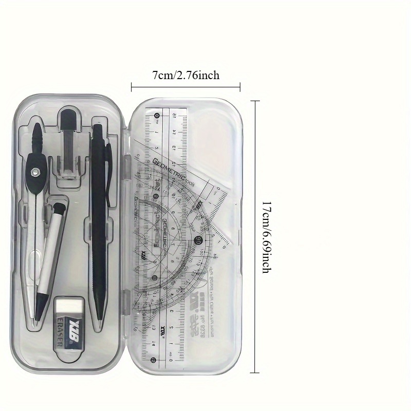 ชุดเข็มทิศและไม้บรรทัด ชุดคณิต - Math Geometry Set With Compass บทวิจารณ์และราคา