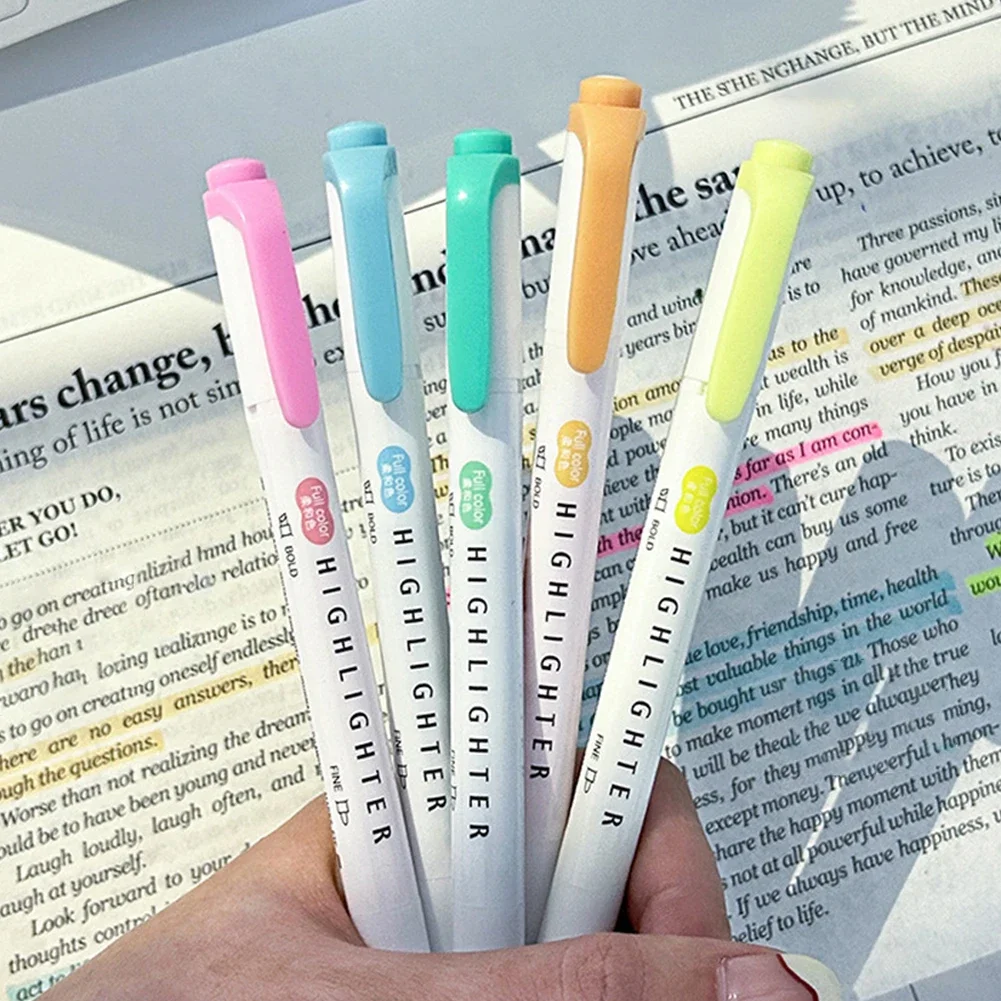 5pcs Pastel Highlighters สี Du - Pastel Highlighter Set Double Ended บทวิจารณ์และราคา