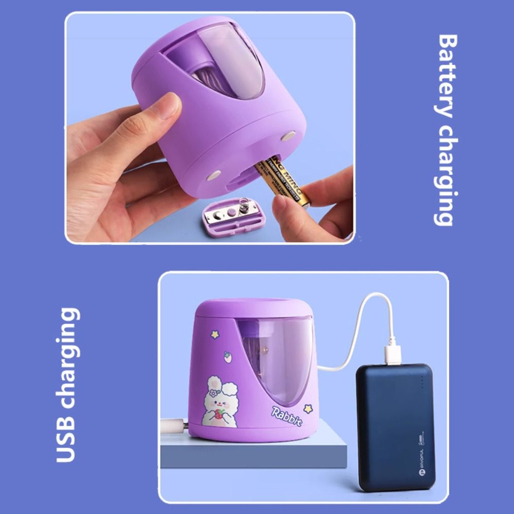 พร้อมสติกเกอร์ตกแต่ง แบตเตอรี่ - Electric Pencil Sharpener Usb บทวิจารณ์และราคา
