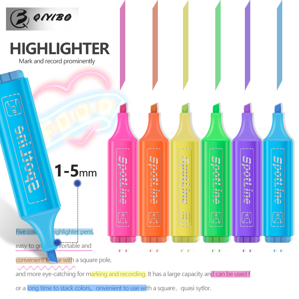 ปากกาเน้นข้อความสีพาสเทลแบนสีห - Pastel Highlighter Set Double Ended บทวิจารณ์และราคา