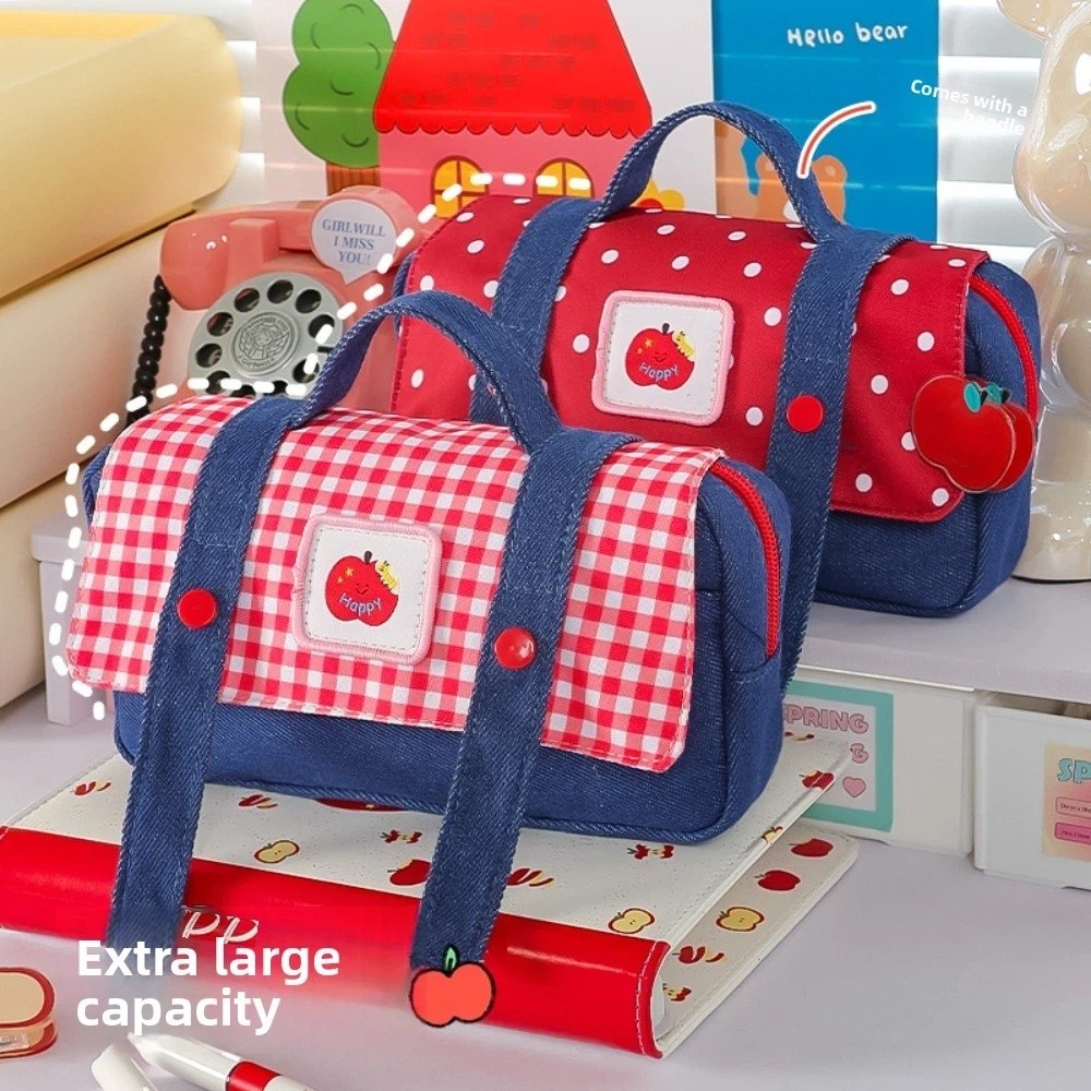 กระเป๋าใส่ดินสอลายตารางสไตล์เก - Aesthetic Large Pencil Case Pouch บทวิจารณ์และราคา