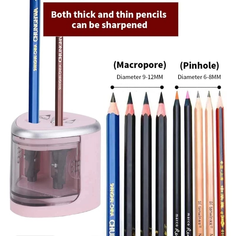 เครื่องเหลาดินสอไฟฟ้าแบบสองรูร - Electric Pencil Sharpener Usb บทวิจารณ์และราคา
