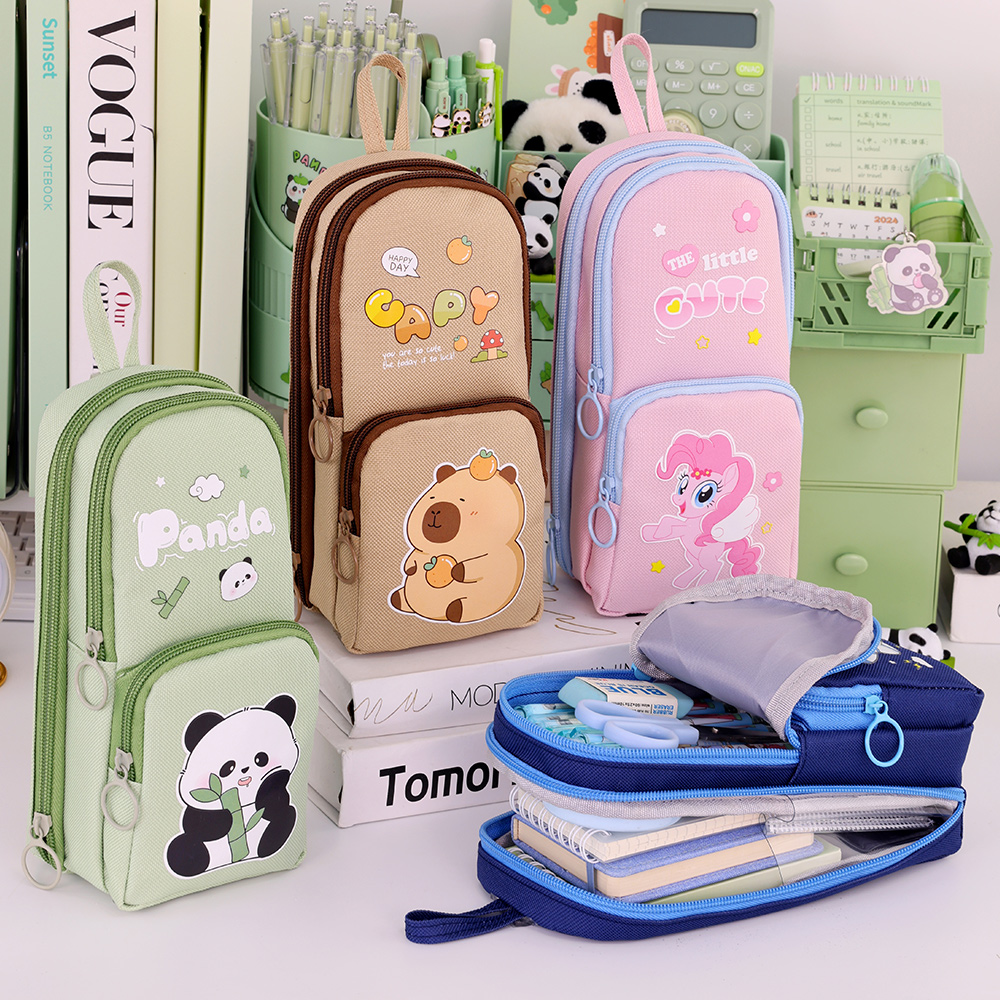 กระเป๋าดินสอ capybara การ์ตูนน - Aesthetic Large Pencil Case Pouch บทวิจารณ์และราคา