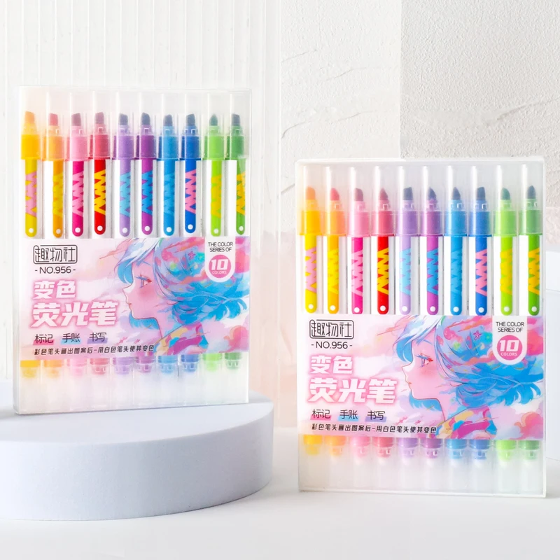 10pcs Double-ended Magic เปลี่ - Pastel Highlighter Set Double Ended บทวิจารณ์และราคา