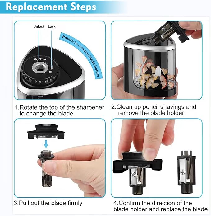 ใบมีดเหลาดินสอไฟฟ้าเหมาะสําหรั - Electric Pencil Sharpener Usb บทวิจารณ์และราคา