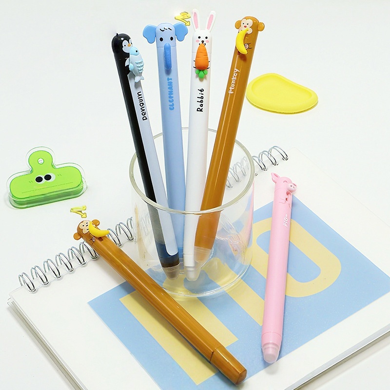 ปากกาลูกลื่นแบบกดลายสัตว์น่ารั - Retractable Eraser Pen Click บทวิจารณ์และราคา