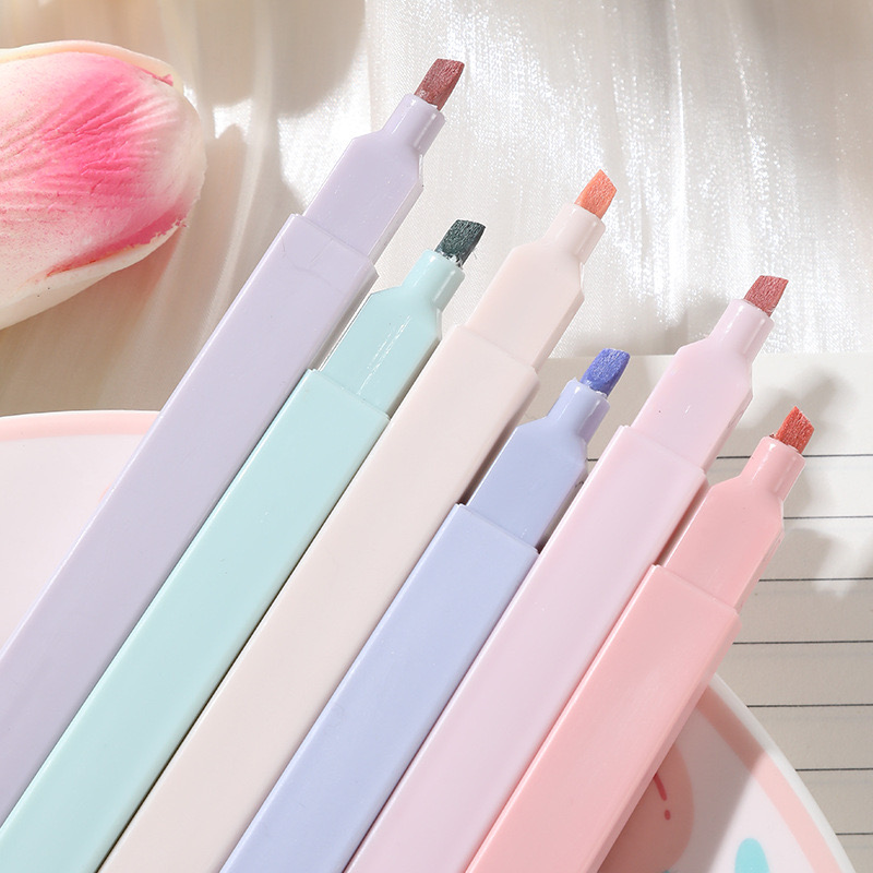 6 ชิ้น/เซ็ต Highlighters ชุดน่ - Pastel Highlighter Set Double Ended บทวิจารณ์และราคา