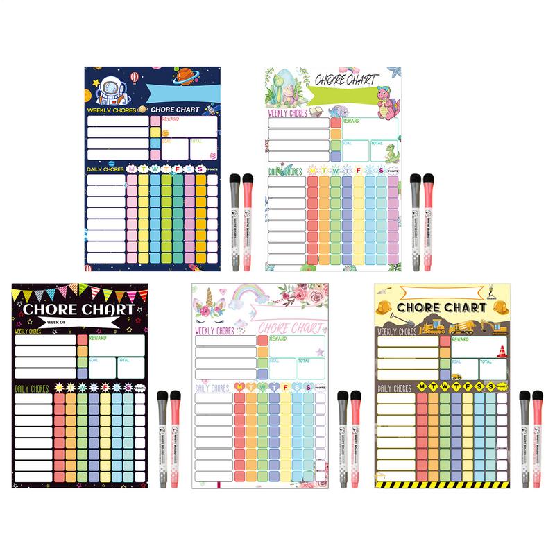 แผนภูมิงานแม่เหล็ก ตารางภาพราย - Kids Magnetic Reward Chart Board บทวิจารณ์และราคา