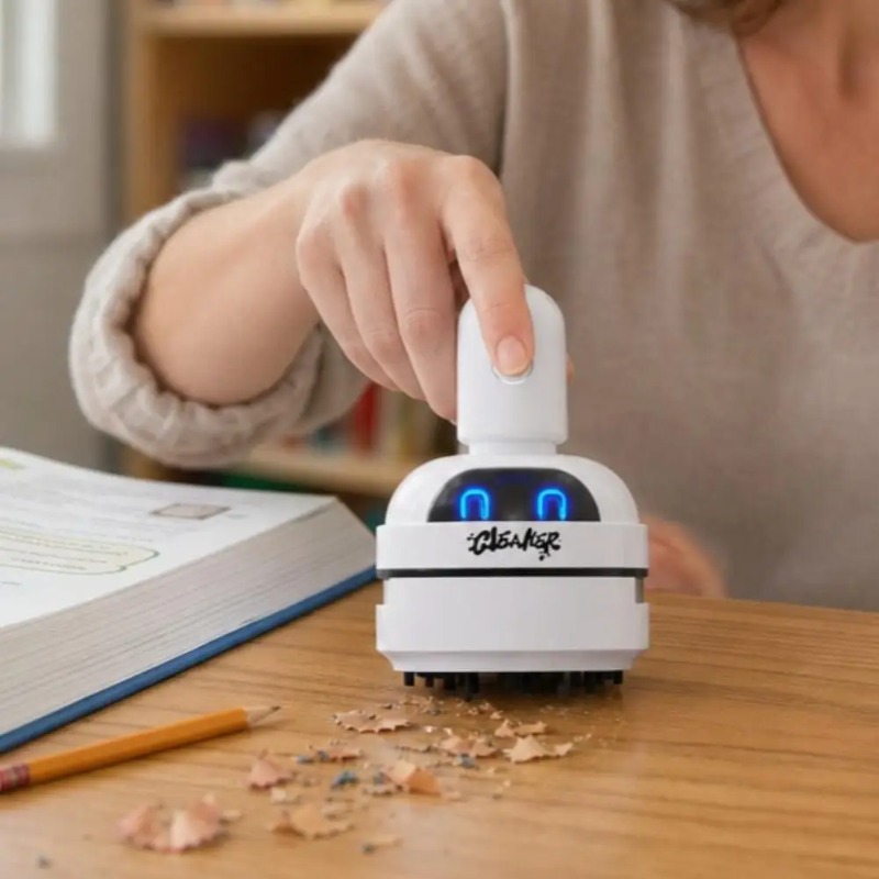 เครื่องดูดฝุ่นแบบตั้งโต๊ะลายกา - Mini Desktop Vacuum Cleaner For Eraser Dust บทวิจารณ์และราคา