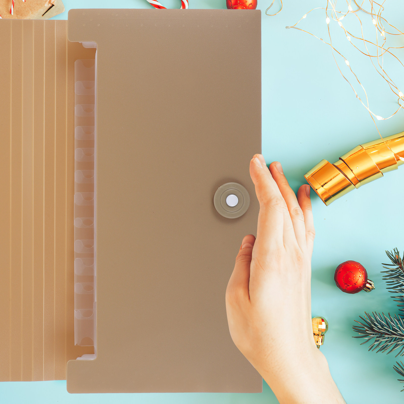 แฟ้มเอกสารขยายได้ 13 ช่อง พกพา - Expandable Accordion File Folder 13 Pockets บทวิจารณ์และราคา