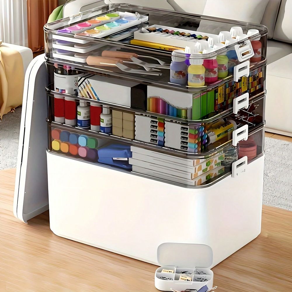 กล่องจัดเก็บยาแบบโปร่งใสหลายชั - Stationery บทวิจารณ์และราคา